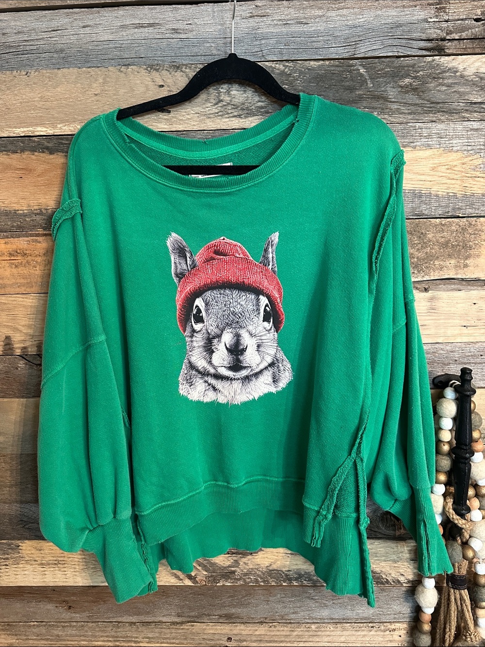 We the free Sweatshirt Squirrel Graphic Camden free people custom